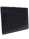 Intrecciato Document Clutch Bag Black - BOTTEGA VENETA - BALAAN 4