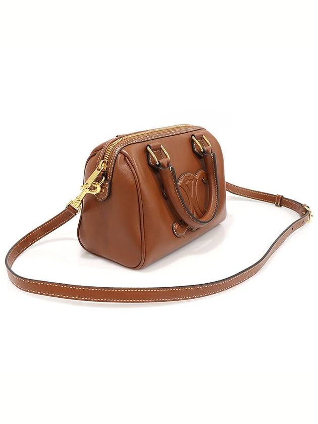 113773DU3 04LU Brown Calfskin Cuir Triomphe Small Boston 2WAY - CELINE - BALAAN 3