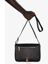 Tonal Strap Leather Reporter Cross Bag Black - THOM BROWNE - BALAAN 3