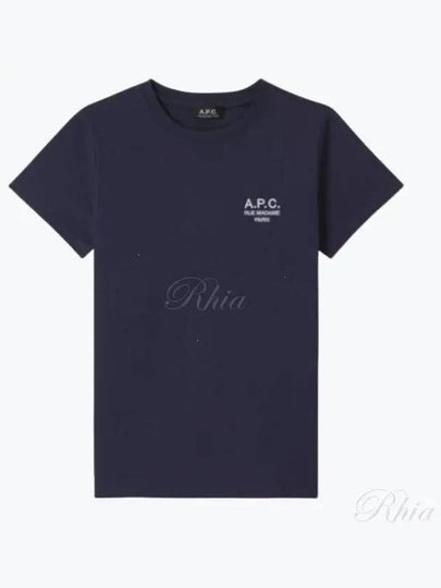 Denise Embroidered Short Sleeve T-shirt Navy - A.P.C. - BALAAN 2