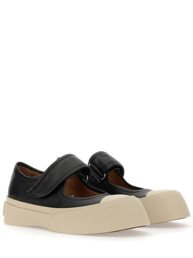 Nappa Leather Mary Jane Low Top Sneakers Black - MARNI - BALAAN 14