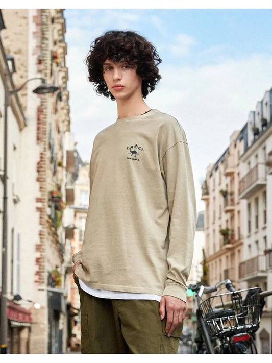 Camel Pigment Long Sleeve TShirt Beige FLT710 - FLUKE - BALAAN 2