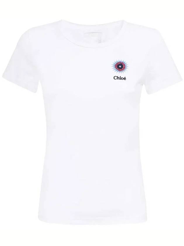 Logo Short Sleeve T-Shirt White - CHLOE - BALAAN 3