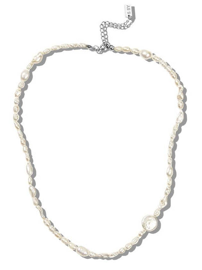 Raw Vintage Pearl Necklace Ivory - S SY - BALAAN 2