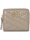 Kira Chevron Half Wallet Grey - TORY BURCH - BALAAN 2