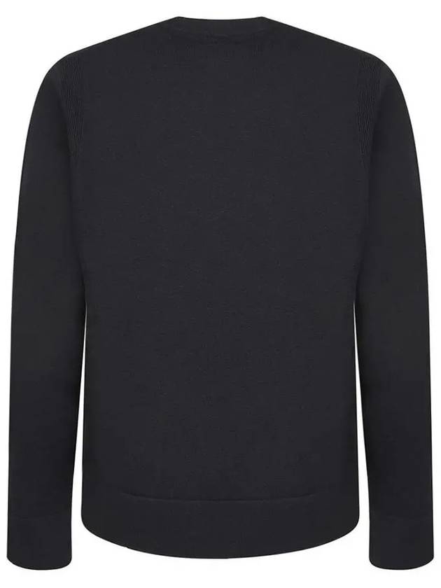 Compass Badge Crewneck Virgin Wool Knit Top Black - STONE ISLAND - BALAAN 3