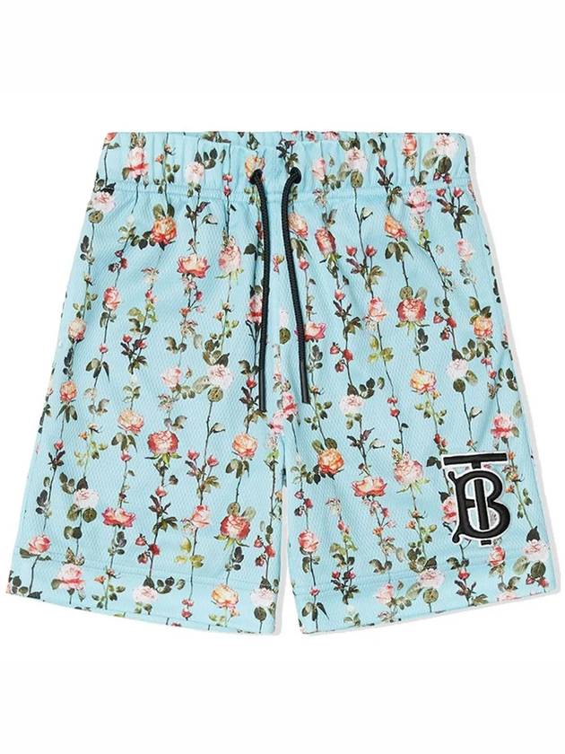 12th Anniversary Kids Floral Short Pants Sky Blue 8038473 - BURBERRY - BALAAN 2