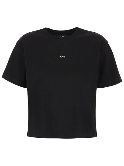 Boxy Micro Logo Short Sleeve T-Shirt Black - A.P.C. - BALAAN 2