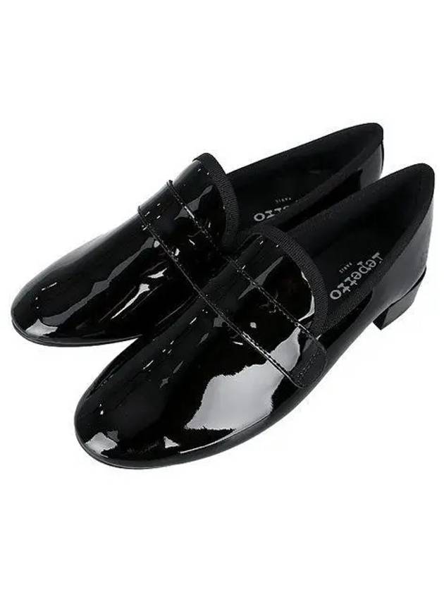 Women's Michael Patterned Leather Loafers Black - REPETTO - BALAAN 2