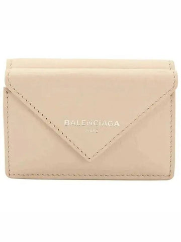 Papier Mini Half Wallet Beige - BALENCIAGA - BALAAN 1