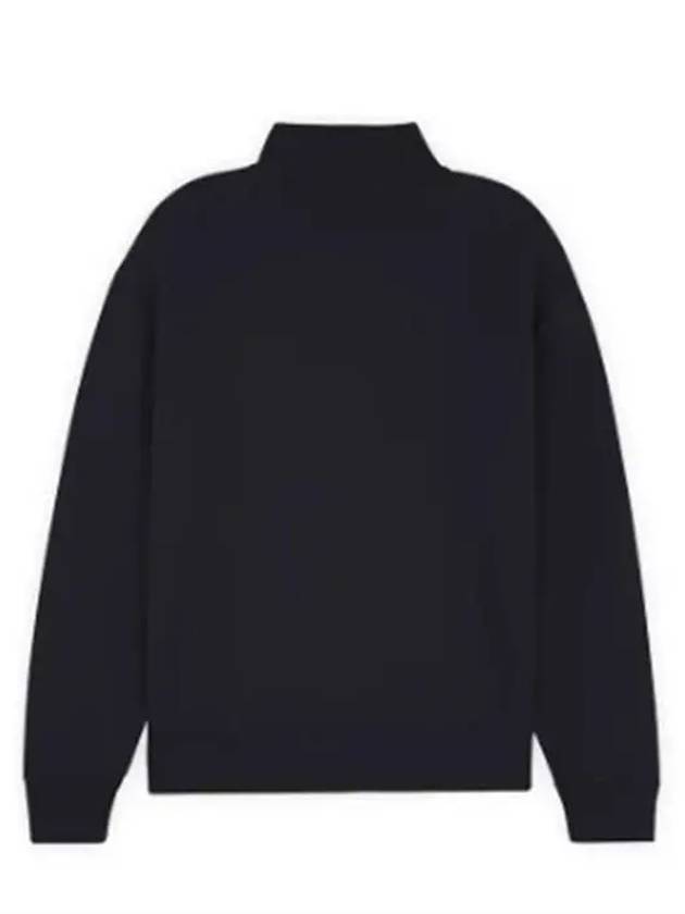 Fox Head Patch Half Zipper Sweatshirt Black - MAISON KITSUNE - BALAAN 3