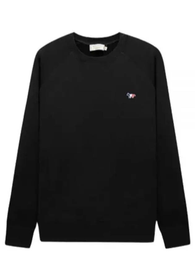 Tricolor Fox Patch Sweatshirt Black - MAISON KITSUNE - BALAAN 2