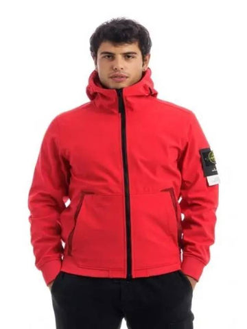 Wappen Patch Hooded Jacket Red Green 7715Q0122 - STONE ISLAND - BALAAN 1