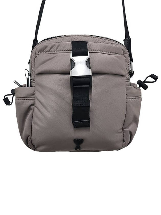 De Coeur Buckle Cross Messenger Bag Taupe - AMI - BALAAN 2