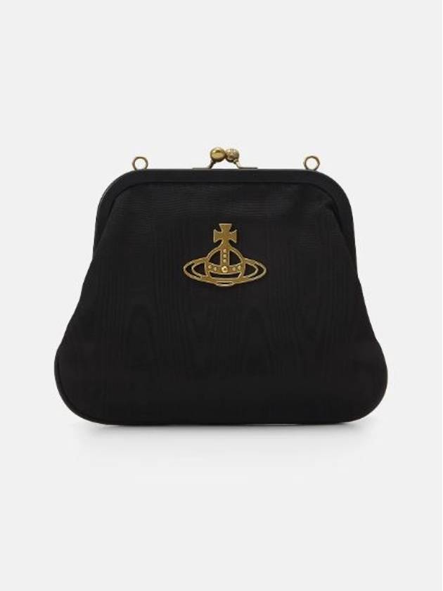 ORB Stud Leather Clutch Bag Black - VIVIENNE WESTWOOD - BALAAN 3