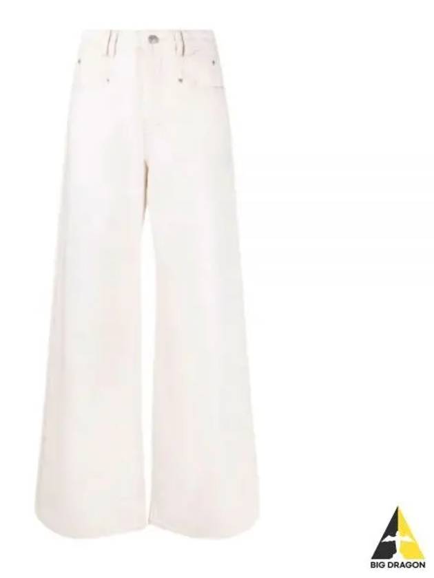 Lemony High Waist Wide Pants Ivory - ISABEL MARANT - BALAAN 2