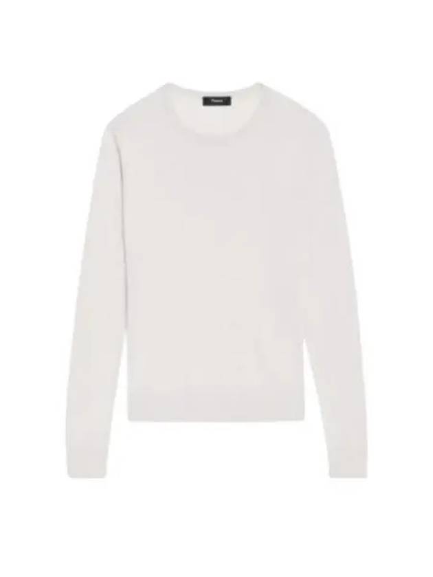 Regal Wool Crew Neck Knit Top New Ivory - THEORY - BALAAN 2