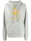 Mansel Velor Logo Hoodie Grey - ISABEL MARANT - BALAAN 1