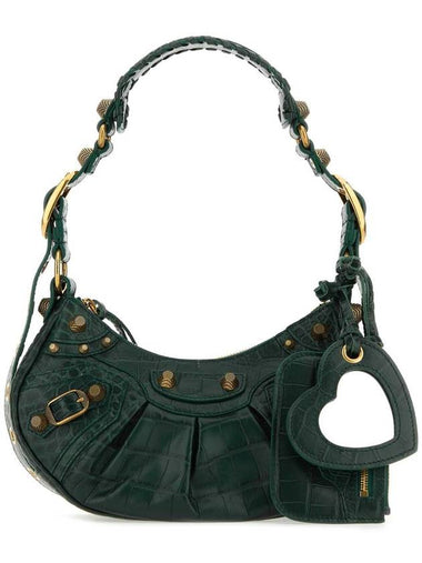 Le Cagole XS Shoulder Bag Dark Green - BALENCIAGA - BALAAN 1