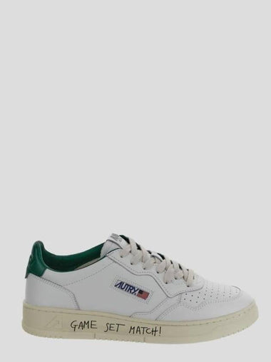 Medalist Leather Low-Top Sneakers Green White - AUTRY - BALAAN 1