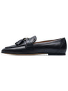 Tassel Embellished Leather Loafers Black - TOD'S - BALAAN 2