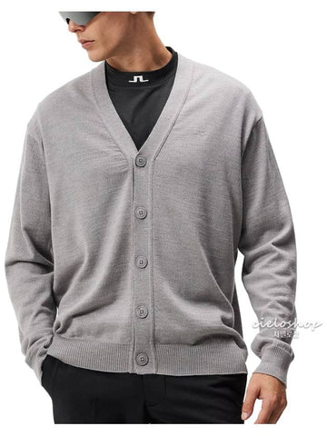 LUCAS Knit Wool Cardigan Gray GMKW09396 - J.LINDEBERG - BALAAN 1