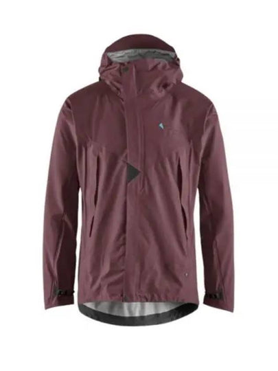 Men's Asynja Waterproof Hooded Zip-Up Jacket Amaranth Thread - KLATTERMUSEN - BALAAN 2