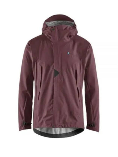 Men's Asynja Waterproof Hooded Zip-Up Jacket Amaranth Thread - KLATTERMUSEN - BALAAN 1