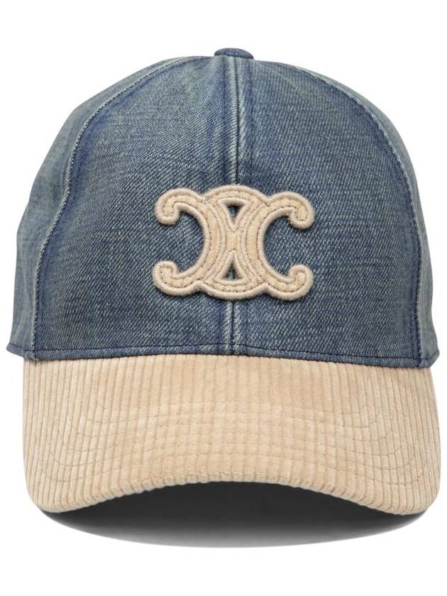 Triomphe Patch Ball Cap Union Wash Blue - CELINE - BALAAN 1