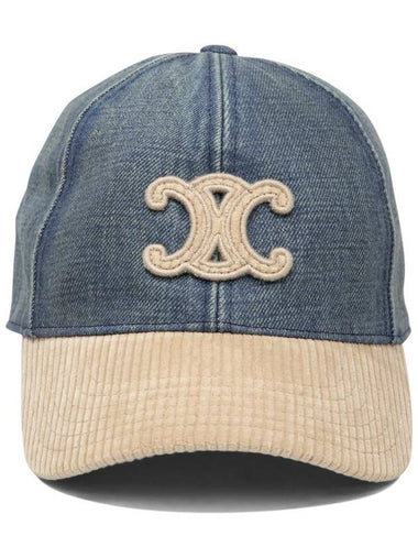 Triomphe Patch Ball Cap Union Wash Blue - CELINE - BALAAN 1