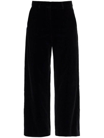 'cropped velvet pants in 's - S MAX MARA - BALAAN 1