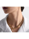 D-Fusion Large Link Chain Necklace Gold - DIOR - BALAAN 4