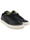 S0101 Logo Lace-Up Leather Low Top Sneakers Black - STONE ISLAND - BALAAN 2