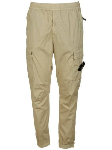 Men's Tella Paracadute Regular Fit Cargo Pants Beige - STONE ISLAND - BALAAN 1