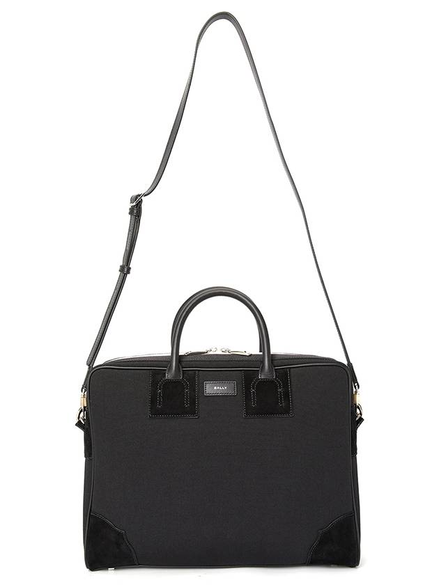 Men's Board Grain Leather Briefcase Black - BALLY - BALAAN 8