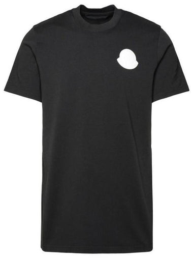 Logo Patch Short Sleeve T-Shirt Black - MONCLER - BALAAN 1