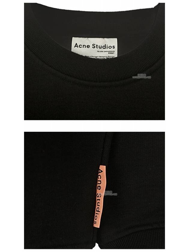 Tag Crew Neck Sweatshirt Black - ACNE STUDIOS - BALAAN 7