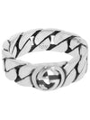 Interlocking G Wide Ring Silver - GUCCI - BALAAN 4