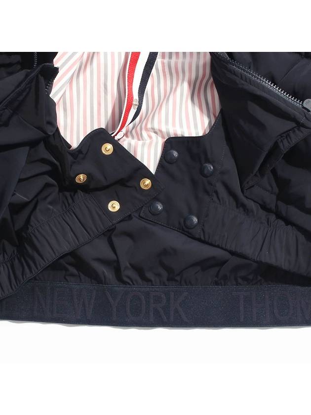 Poly Twill Down Filled 4-Bar Ski Padding Navy - THOM BROWNE - BALAAN 6