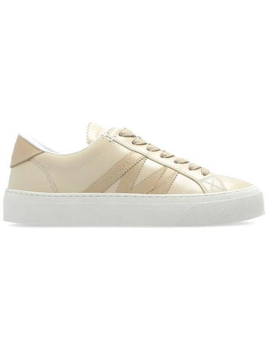 Monaco M Low-Top Sneakers Beige - MONCLER - BALAAN 1