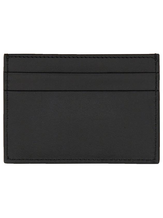 Raised Logo Calfskin Card Wallet Black - DOLCE&GABBANA - BALAAN 6