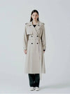Belted double long trench coat - PINBLACK - BALAAN 4