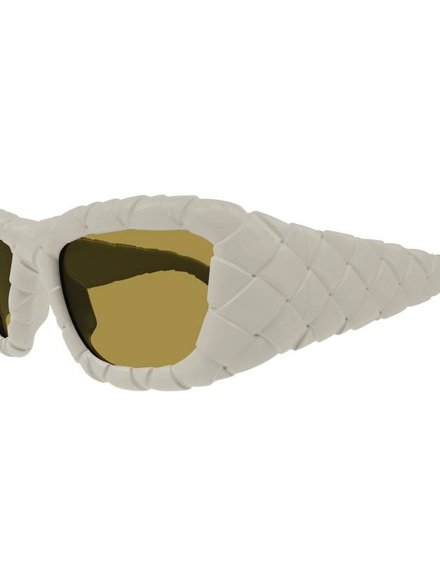 Sunglasses BV1303S 006 WHITE WHITE BROWN - BOTTEGA VENETA - BALAAN 4