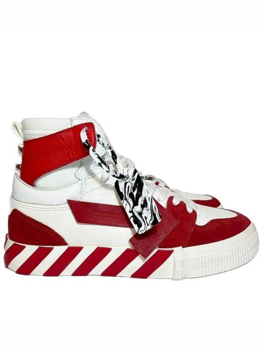 bulkized leather high-top sneakers red - OFF WHITE - BALAAN 2