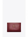 Calypso Zipper Small Clutch Bag Red - SAINT LAURENT - BALAAN 2