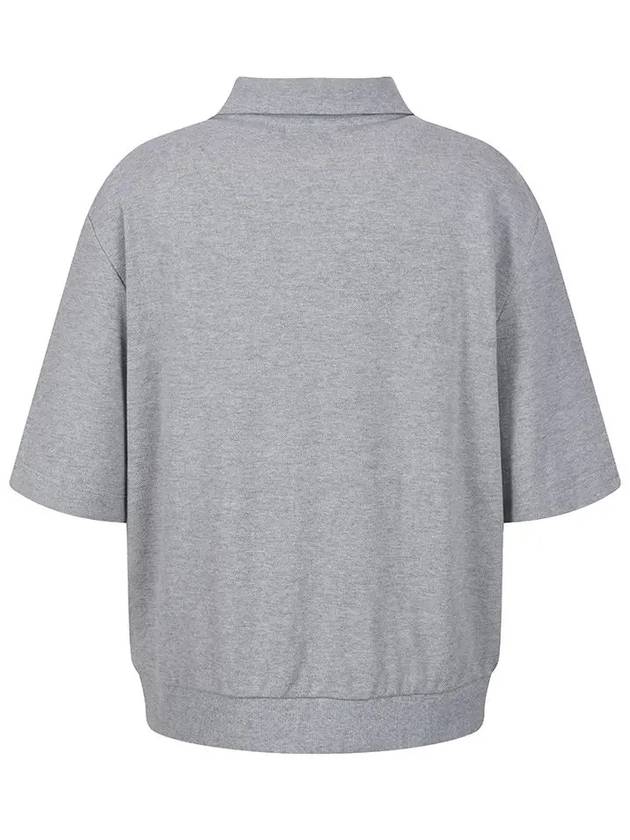 Flee zip-up short sleeve t-shirt MW3ME220MGY - P_LABEL - BALAAN 3