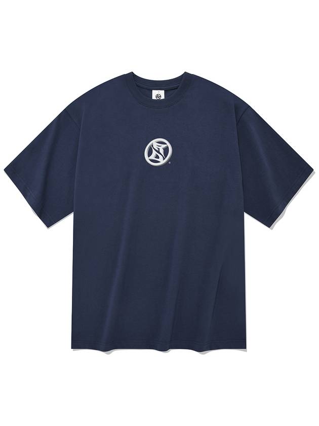 Round logo short sleeve t-shirt navy - RADINEO - BALAAN 2