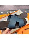 Men's Izmir Sandals Calfskin Absong Navy Brown Twotone - HERMES - BALAAN 4