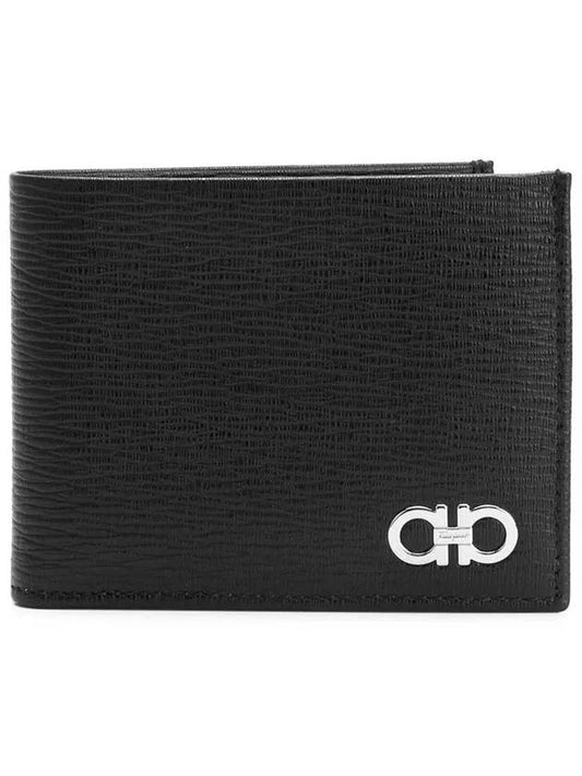 Gancini Half Wallet Black - SALVATORE FERRAGAMO - BALAAN 2