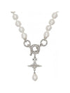 Aleksa Pearl Necklace Silver - VIVIENNE WESTWOOD - BALAAN 1